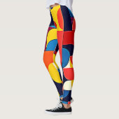 Retro-Farbfeld-Geometrie-Kunst Leggings (Links)