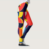 Retro-Farbfeld-Geometrie-Kunst Leggings (Rechts)