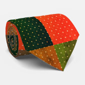 Retro-Farbfeld-Polka-Dot- Krawatte (Gerollt)