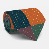 Retro-Farbfeld-Polka-Punkt Krawatte (Gerollt)