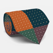 Retro-Farbfeld-Polka-Punkt Krawatte (Gerollt)