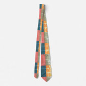 Retro-Farbfeld-Polka-Punkt Krawatte (Rückseite)