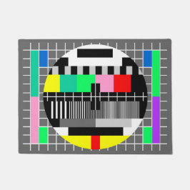 Retro Farbfernsehtestschirm Fußmatte