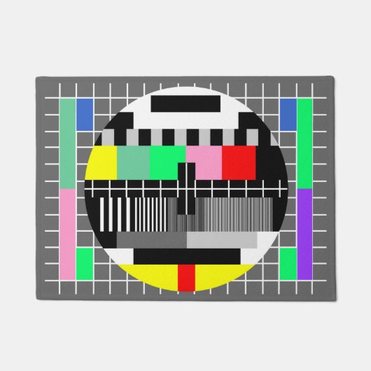 Retro Farbfernsehtestschirm Fußmatte (Vorderseite)