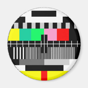 Retro Farbfernsehtestschirm Magnet