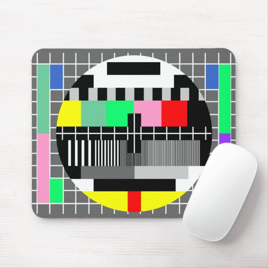 Retro Farbfernsehtestschirm Mousepad (Mit Mouse)