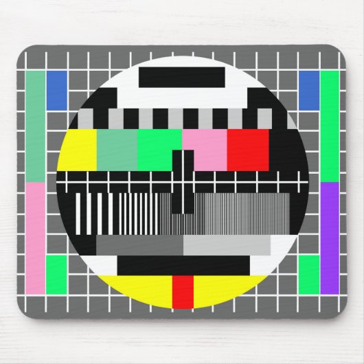 Retro Farbfernsehtestschirm Mousepad (Vorne)