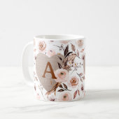 Retro-Farbfloral Kaffeetasse (Vorderseite Links)