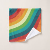 Retro farbig badhandtuch set (Waschlappen)