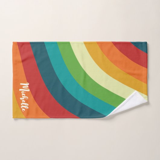 Retro farbig badhandtuch set (Handtuch)