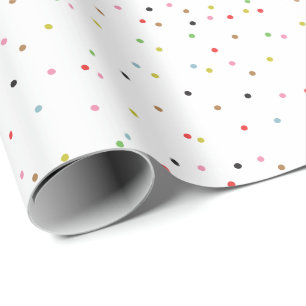 retro FARBIG bunt gepunktet WEIHNACHTEN Feiertag Geschenkpapier