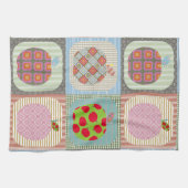 Retro-farbige Apple-Patchwork-Quilt Geschirrtuch (Horizontal)