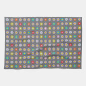 Retro-farbige Blume Geschirrtuch (Horizontal)