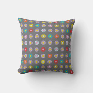 Retro-farbige Blume Kissen