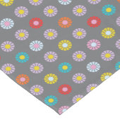 Retro-farbige Blume Kurzer Tischläufer (Ecke)