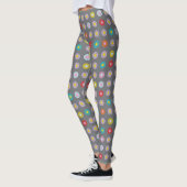 Retro-farbige Blume Leggings (Links)