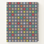 Retro-farbige Blume Notizblock (Rückseite)