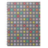 Retro-farbige Blume Notizblock (Vorderseite)