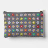 Retro-farbige Blume Zubehörtasche (Rückseite)