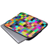 Retro-farbige Checkerboard Laptopschutzhülle (Vorne Knopf)