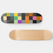 Retro-farbige Checkerboard Skateboard (Horizontal)