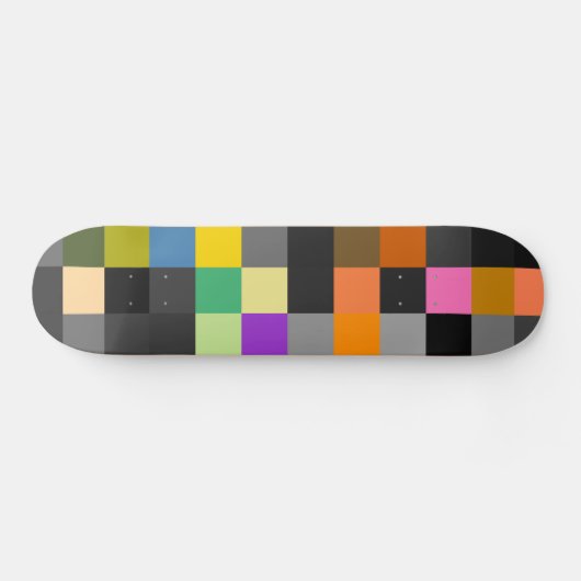 Retro-farbige Checkerboard Skateboard (Horizontal)