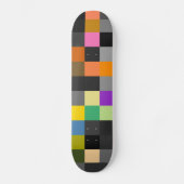 Retro-farbige Checkerboard Skateboard (Vorderseite)