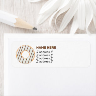Retro-farbige Donut-Muster Minimalist Party-Spaß