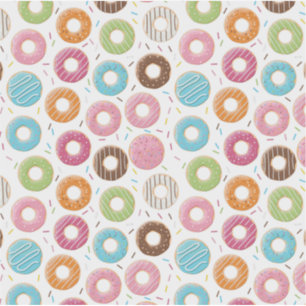 Retro-farbige Donut-Muster Minimalist Party-Spaß Aufkleber