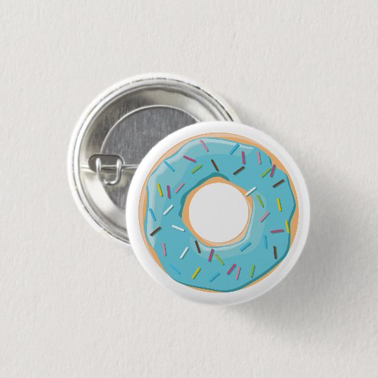 Retro-farbige Donut-Muster Minimalist Party-Spaß Button (Vorne & Hinten)