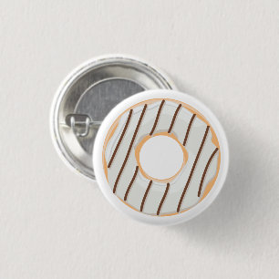 Retro-farbige Donut-Muster Minimalist Party-Spaß Button