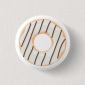 Retro-farbige Donut-Muster Minimalist Party-Spaß Button (Vorderseite)