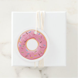 Retro-farbige Donut-Muster Minimalist Party-Spaß Geschenkanhänger