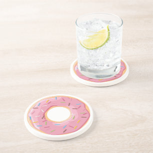 Retro-farbige Donut-Muster Minimalist Party-Spaß Getränkeuntersetzer