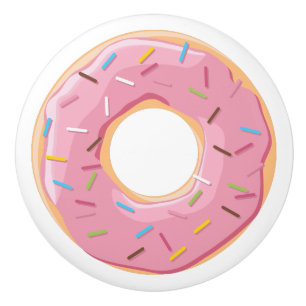 Retro-farbige Donut-Muster Minimalist Party-Spaß Keramikknauf