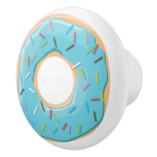 Retro-farbige Donut-Muster Minimalist Party-Spaß Keramikknauf