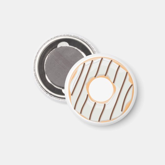 Retro-farbige Donut-Muster Minimalist Party-Spaß Magnet (Vorderseite/Rückseite)