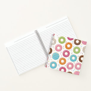 Retro-farbige Donut-Muster Minimalist Party-Spaß Notizblock
