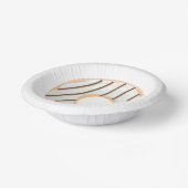 Retro-farbige Donut-Muster Minimalist Party-Spaß Pappteller (Gewinkelt)