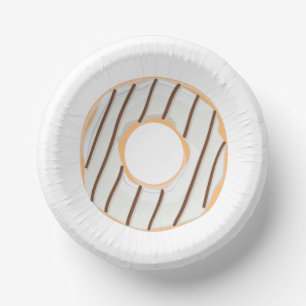Retro-farbige Donut-Muster Minimalist Party-Spaß Pappteller