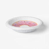 Retro-farbige Donut-Muster Minimalist Party-Spaß Pappteller (Gewinkelt)