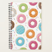 Retro-farbige Donut-Muster Minimalist Party-Spaß Planer (Vorderseite)