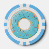 Retro-farbige Donut-Muster Minimalist Party-Spaß Pokerchips (Vorderseite)
