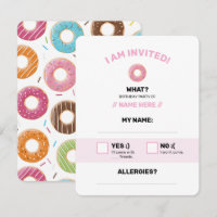 Retro-farbige Donut-Muster Minimalist Party-Spaß