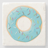 Retro-farbige Donut-Muster Minimalist Party-Spaß Steinuntersetzer (Vorderseite)