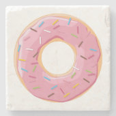 Retro-farbige Donut-Muster Minimalist Party-Spaß Steinuntersetzer (Vorderseite)