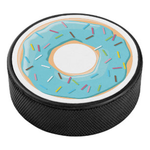 Retro-farbige Donut-Muster Minimalistische lustige Eishockey Puck