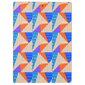 Retro farbige Formen auf braun Klemmbrett (Rückseite)