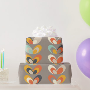 Retro Farbige Geometrische Formen – Moderne Ästhet Geschenkpapier