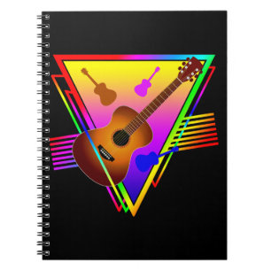 Retro-farbige Gitarre Notizblock